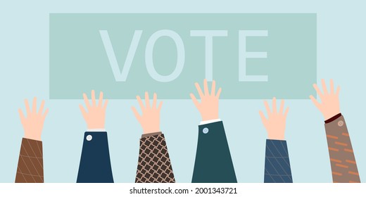 business voting concept. Text appeal for voters