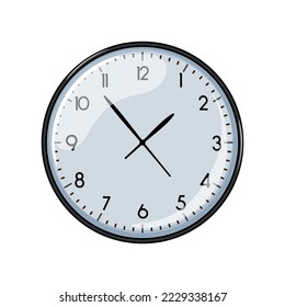 business wall clock cartoon. business wall clock sign. isolated symbol vector illustration