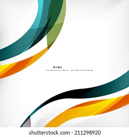 Business wave corporate background, flyer, brochure design template