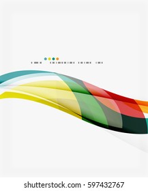 Plantilla corporativa de ola de negocios. Fondo abstracto vectorial para diseño de flujo de trabajo, diagrama, opciones de número o diseño web