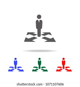 Business way Icon. Elements of human resource in multi colored icons. Business, human resource sign. Looking for talent. Search man vector icon. Job search icon on white background