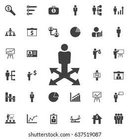 Business way Icon. Business icons set
