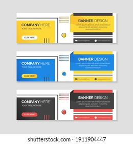 Plantilla de diseño de banners web de negocios