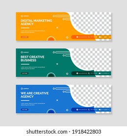 Business web banner design template