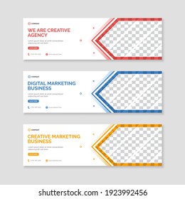 Business web banner design template