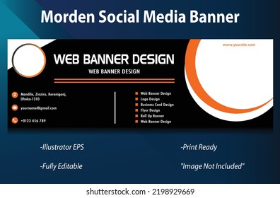Business web banner template design. Modern banner design. banner, cover, and header.