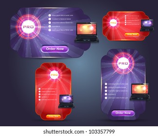 Business Web Banner Vector Set