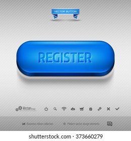 Business web button for website or app. Vector design element.