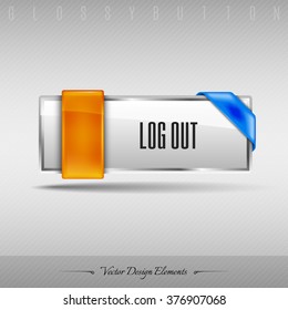 Business web button for website or app. Vector design element.