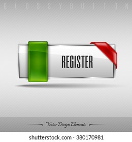 Business web button for website or app. Vector design element.