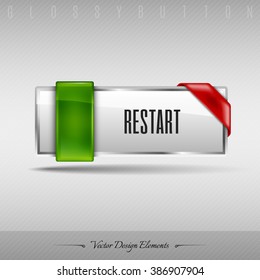 Business web button for website or app. Vector design element.