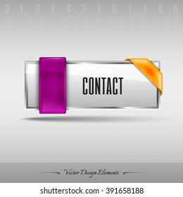 Business web button for website or app. Vector design element.