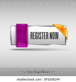 Business web button for website or app. Vector design element.