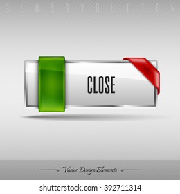 Business web button for website or app. Vector design element.