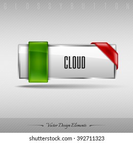 Business web button for website or app. Vector design element.