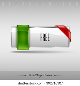 Business web button for website or app. Vector design element.