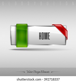 Business web button for website or app. Vector design element.