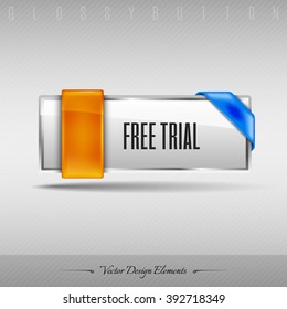 Business web button for website or app. Vector design element.