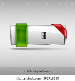 Business web button for website or app. Vector design element.