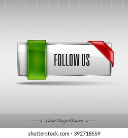 Business web button for website or app. Vector design element.