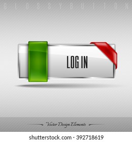 Business web button for website or app. Vector design element.