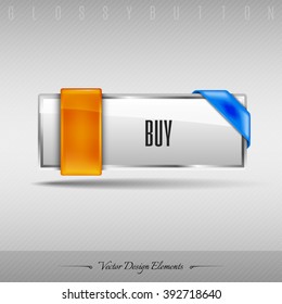 Business web button for website or app. Vector design element.