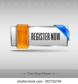 Business web button for website or app. Vector design element.