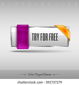Business web button for website or app. Vector design element.