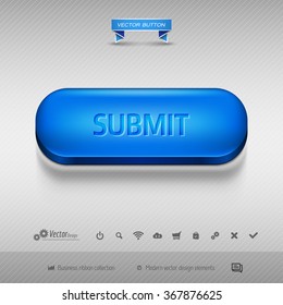 Business web buttons for website or app. Vector design elements.