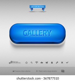 Business web buttons for website or app. Vector design elements.