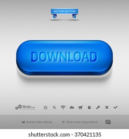 Business web buttons for website or app. Vector design elements.