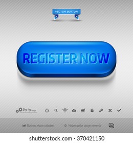 Business web buttons for website or app. Vector design elements.