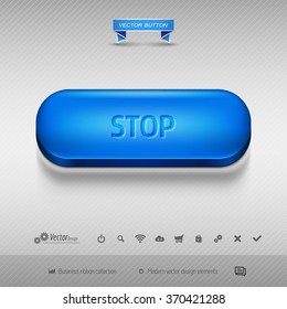 Business web buttons for website or app. Vector design elements.