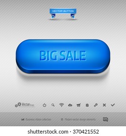 Business web buttons for website or app. Vector design elements.