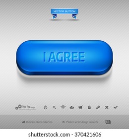 Business web buttons for website or app. Vector design elements.