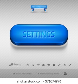Business web buttons for website or app. Vector design elements.