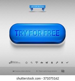 Business web buttons for website or app. Vector design elements.