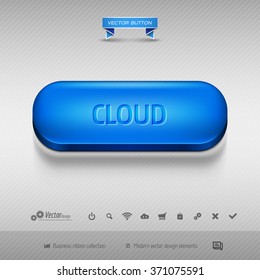 Business web buttons for website or app. Vector design elements.