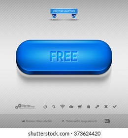 Business web buttons for website or app. Vector design elements.