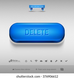 Business web buttons for website or app. Vector design elements.