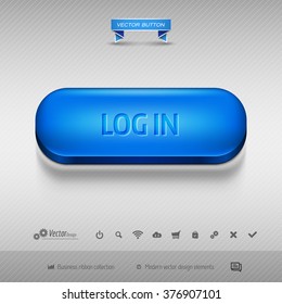 Business web buttons for website or app. Vector design elements.