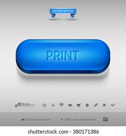 Business web buttons for website or app. Vector design elements.