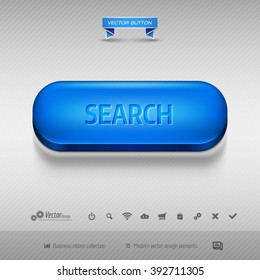 Business web buttons for website or app. Vector design elements.