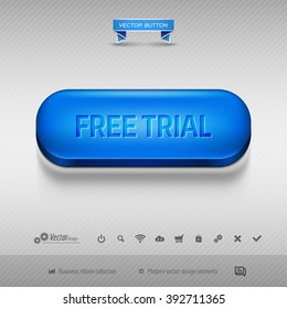 Business web buttons for website or app. Vector design elements.