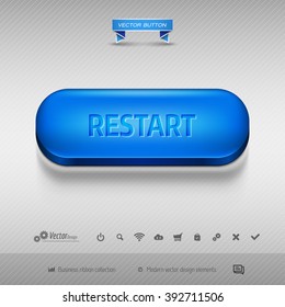 Business web buttons for website or app. Vector design elements.