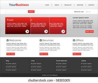 Business web design template