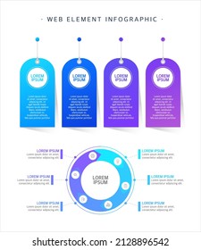 Colección Infographic de elementos Web empresariales