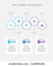Colección Infographic de elementos Web empresariales