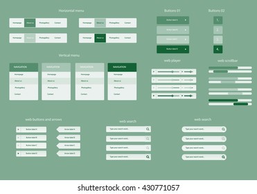 Business web graphics elements template set