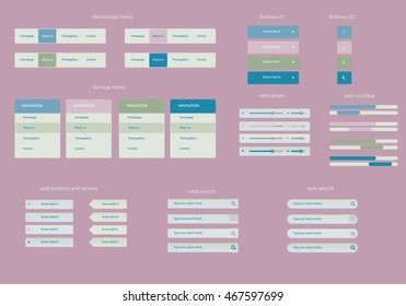 Business web graphics elements template set